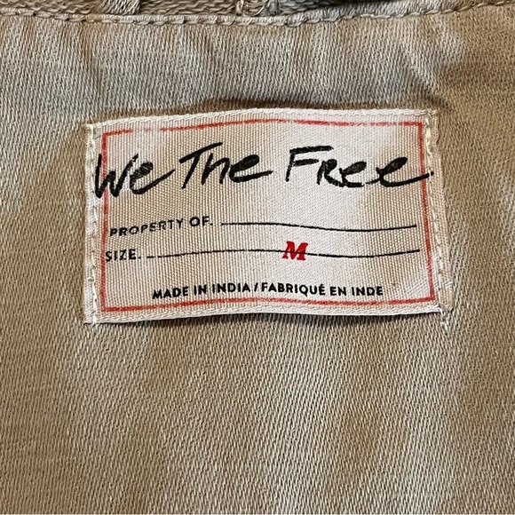 Free People Carmen Moto Jacket Beige Size Medium - Picture 11 of 14